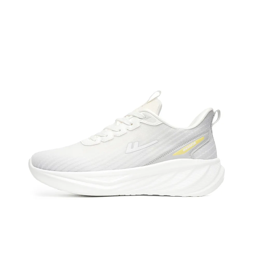 Warrior Cushioned Wear Resistant Breathable Low Top Training For Long Distance Running Running Shoes Men's White Gray