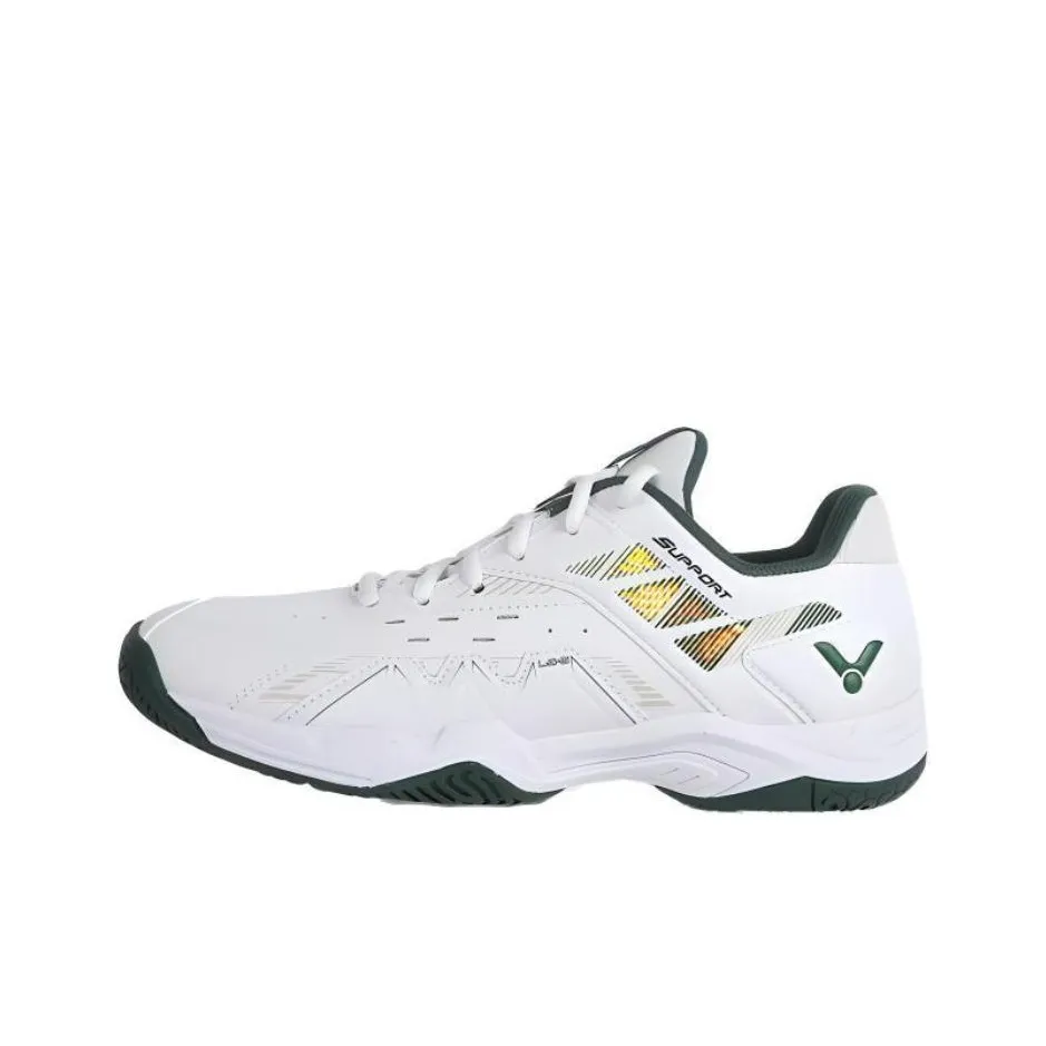 VICTOR 8500CLS Амортизаторы Slip-resistant устойчивые к истиранию Низкий топ Бадминтон Обувь Unisex Белый Зеленый
