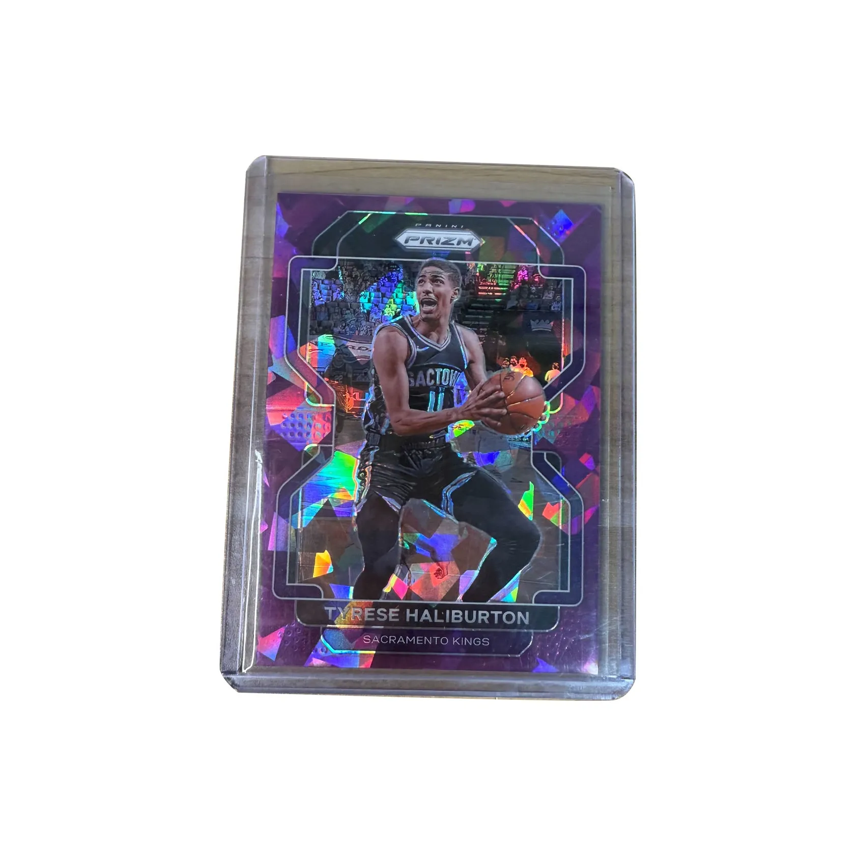 PANINI 2021 22 Prizm Tyrese Haliburton Tyrese Haliburton Фиолетовый Ледяные Шард 149 Нить Спортивные Карты Одиночная Упаковка