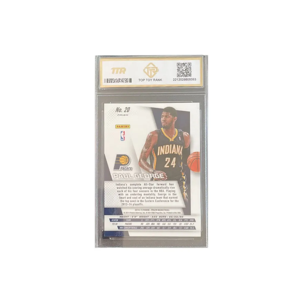 PANINI 2014-15 Prizm PZ Walker Pepper Paul George Silver Fold Variant TTR 9.5 Points Graded Cards 1 Pc
