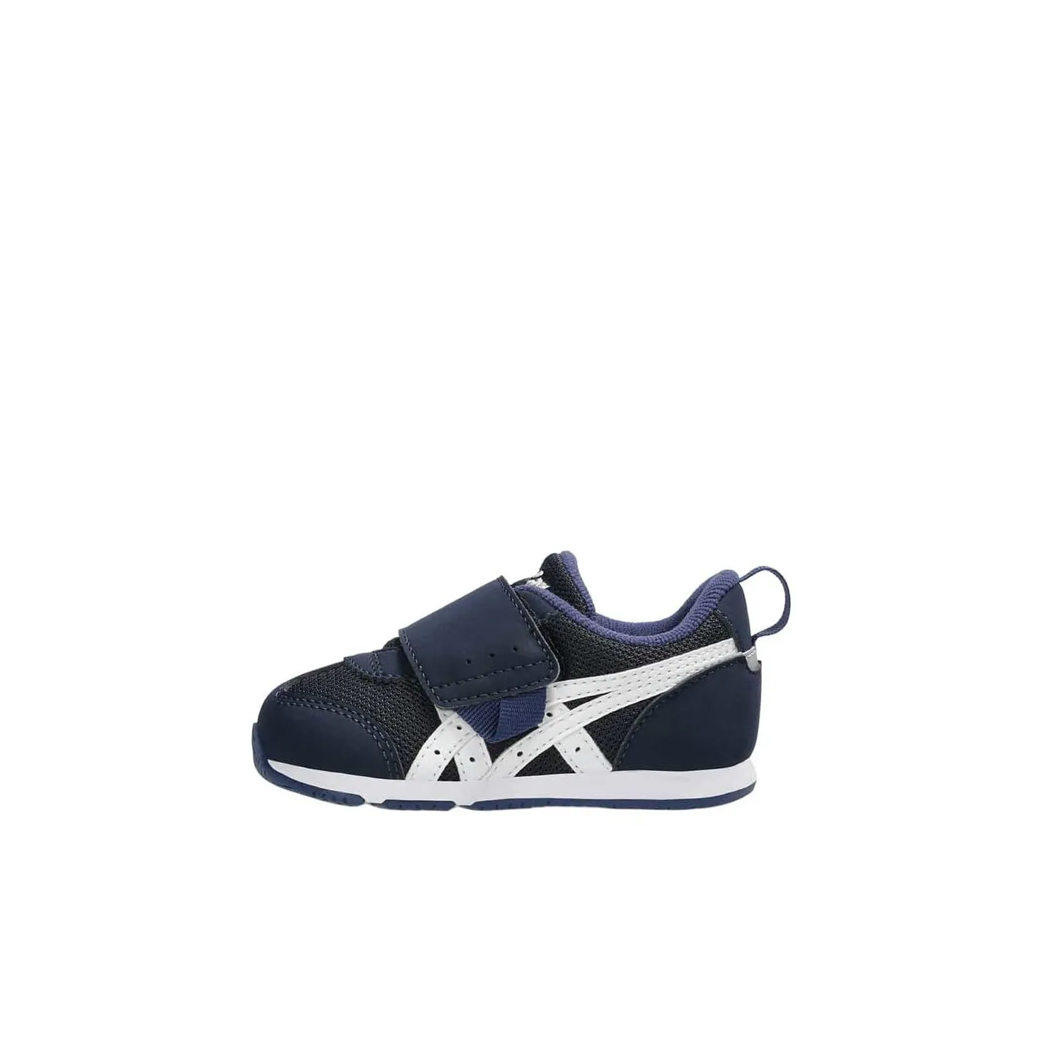 ASICS Idaho Baby Дышащий Устойчивый к истиранию Анти-KICK Низкий Топ Обувь для малышей Морской синий Белый Infant Wa Toddler