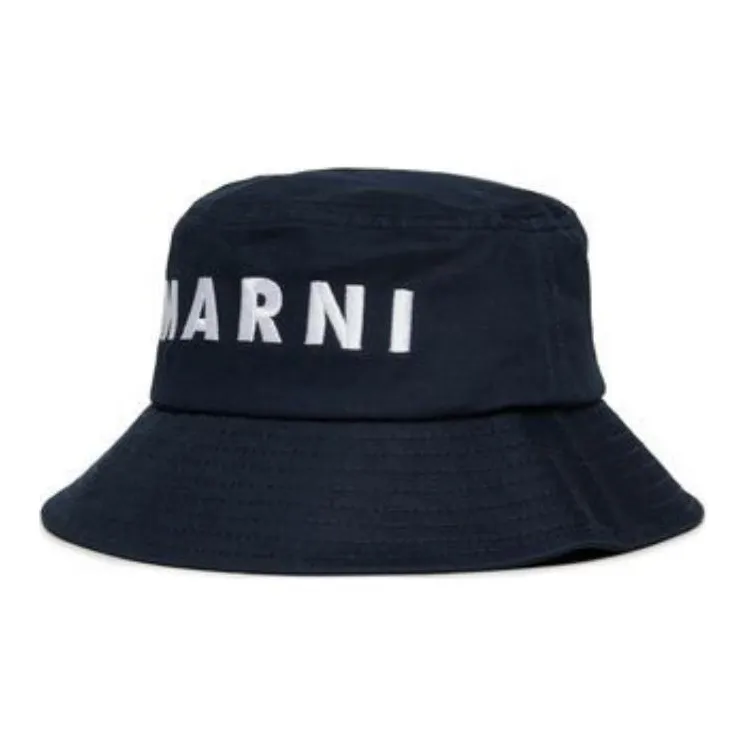 MARNI Kids Logo Embroidered Fisherman Hat
