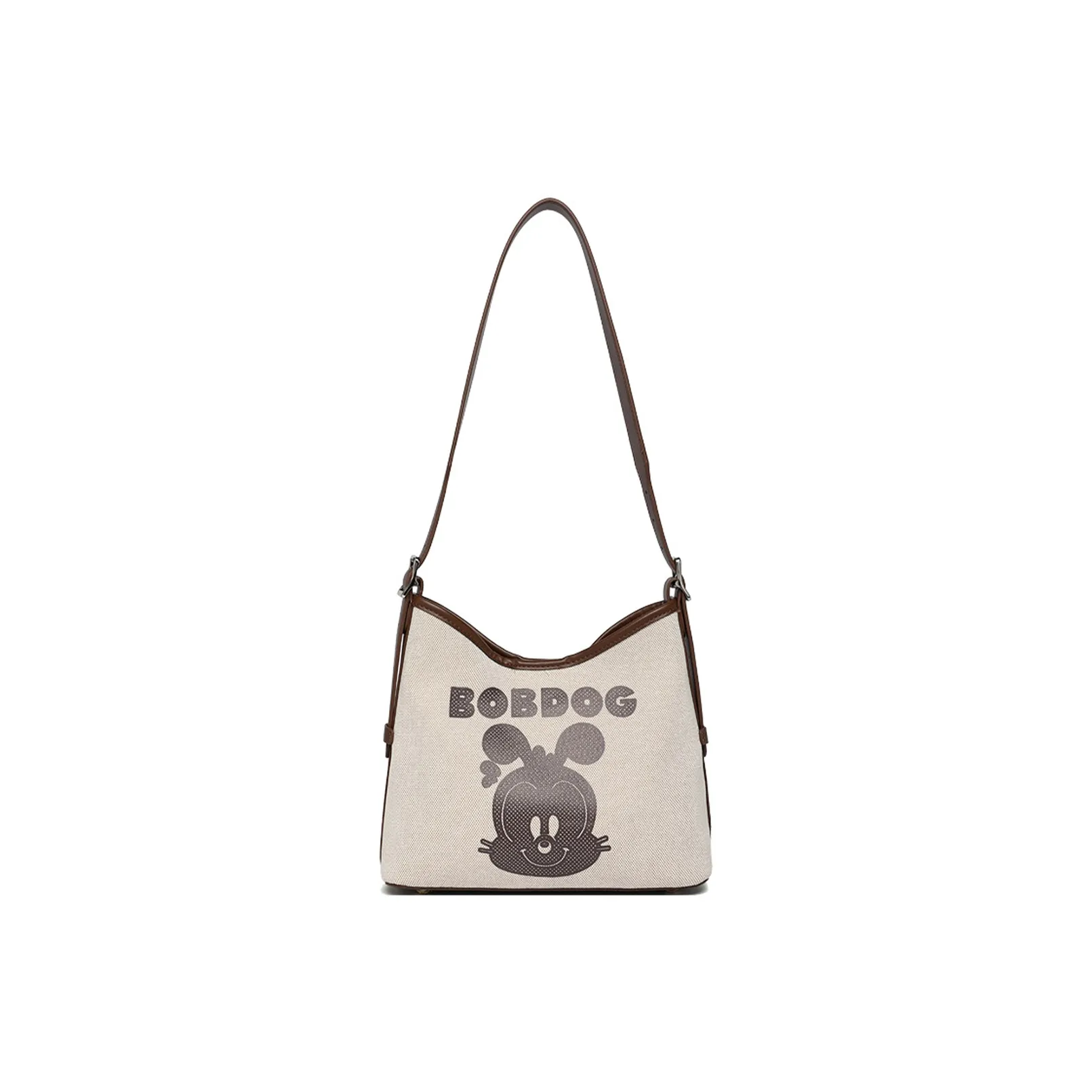 BOBDOG Холст Vintage Fashion Классический Мультяшный Через плечо Женская Сумка Сумка на плечо Женская Серый Коричневый
