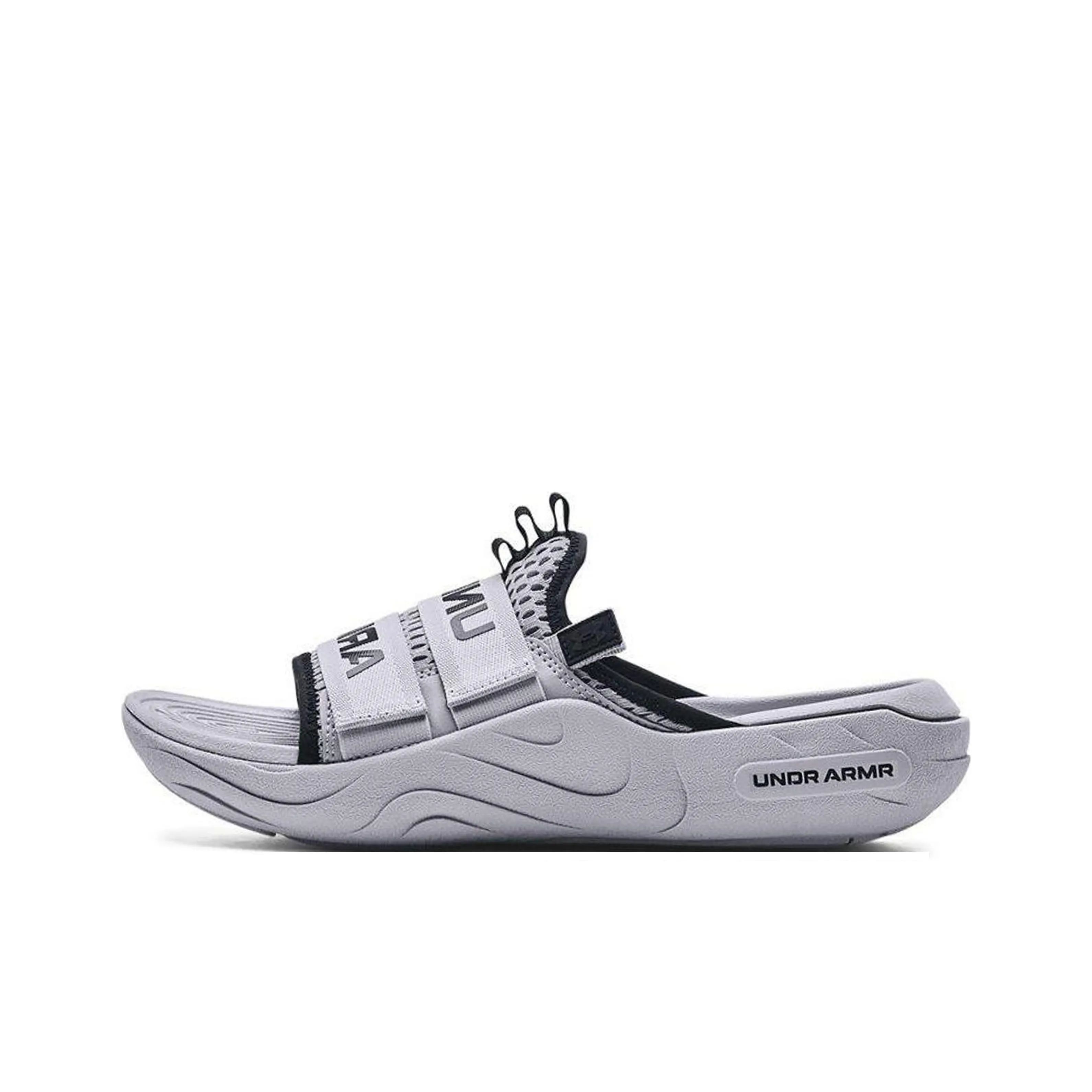 Under Armour Alpha Rubber Sole Slide Slippers Unisex Gray Black