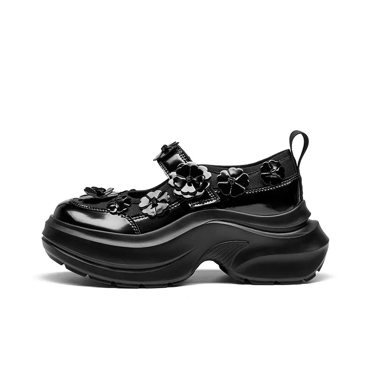 LOMOQUEEN Платформа Туфли Мэри Джейн 6 см Женские Мюнхенский черный