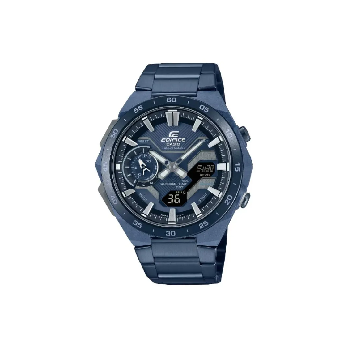 CASIO Солнечный механизм Мужские часы 47,6мм*48,2мм*11,9мм Синий