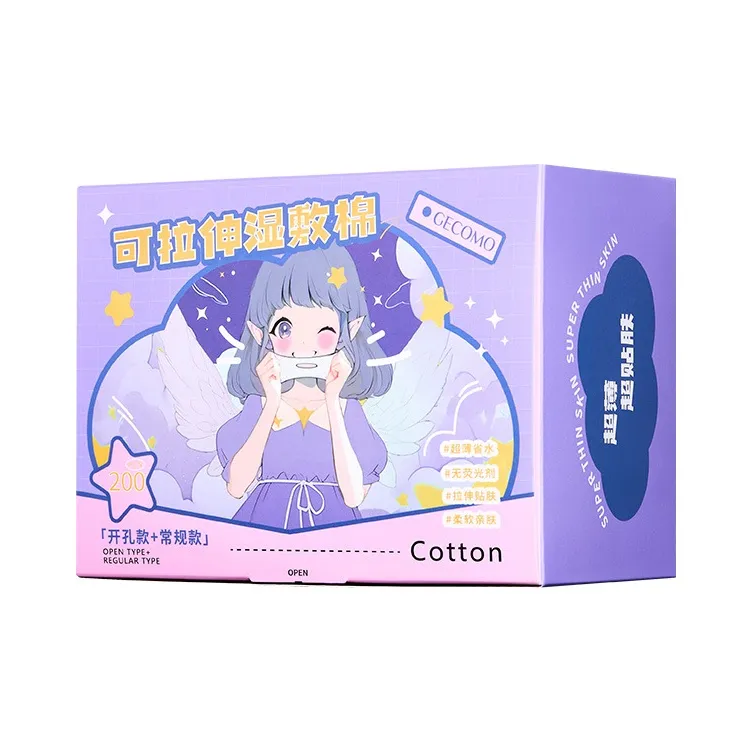 GECOMO Stretchable Wet Towel Combo Set With Holes, Adherent Portable Makeup Tool For Removing Makeup