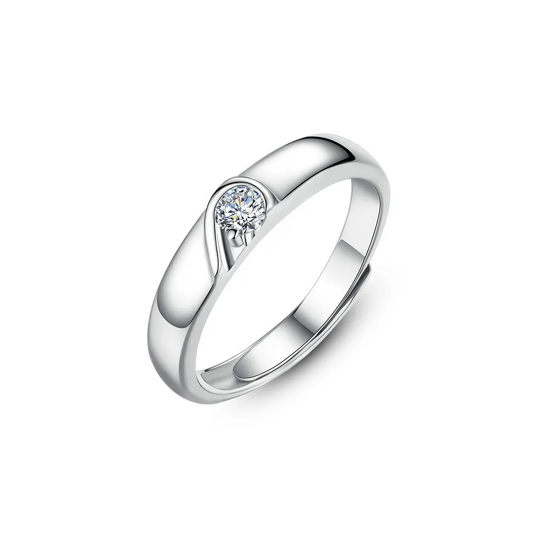 XINGLU 925 Sterling Silver Moissanite Rings Unisex