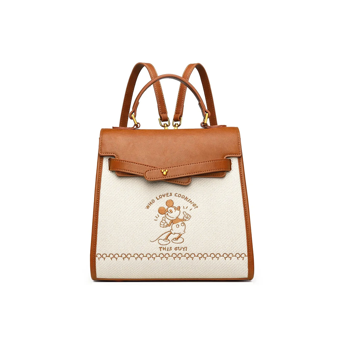 Disney Синтетическая кожа Рюкзак Стандартный Женский Коричневый