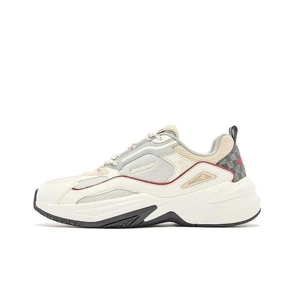 QIAODAN Starry Sea Lite Нижняя юбка Устойчивая к истиранию Амортизаторы Низкий Топ Повседневный Мужской Бежевый Белый Серый