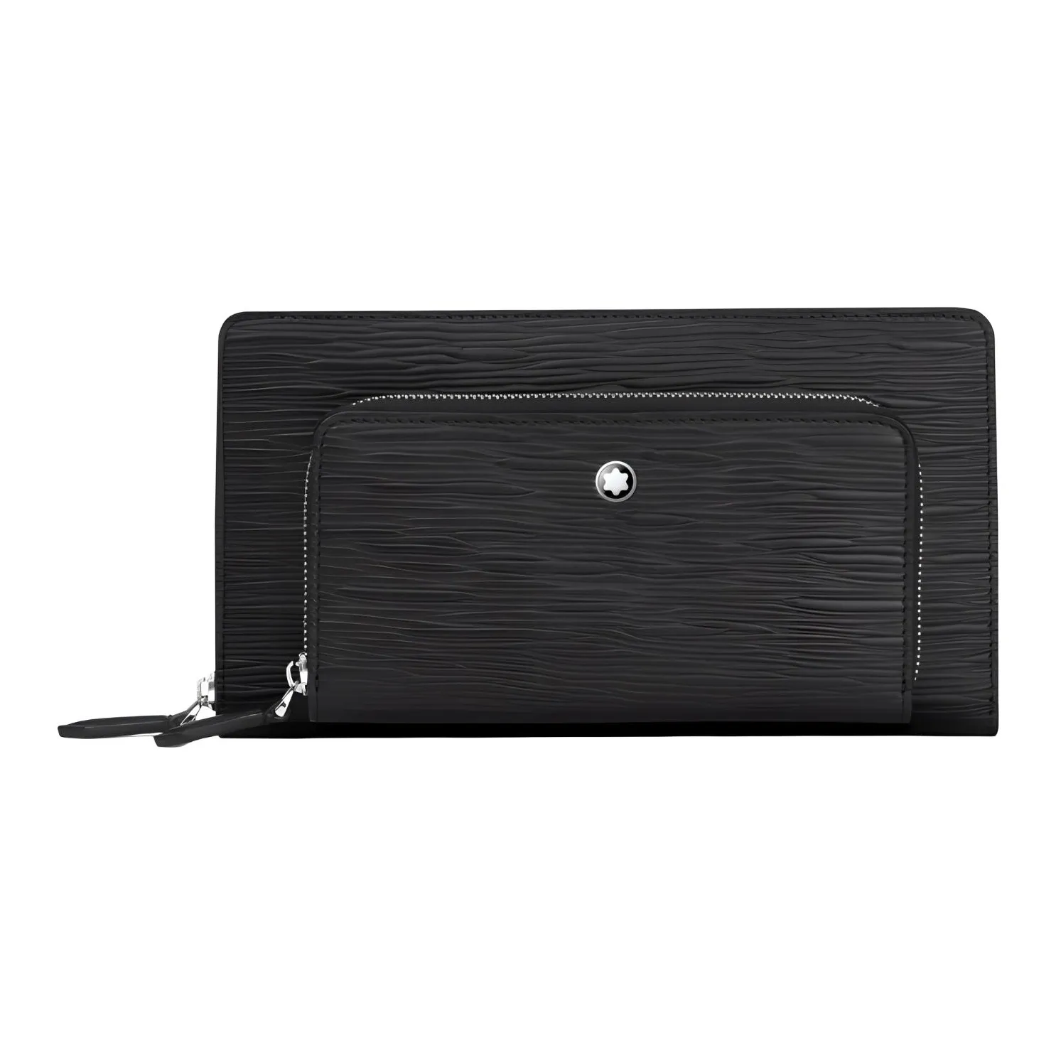 MONTBLANC Kindergarten 4810 Series Full Grain Cow Leather One Shoulder Crossbody Clutches Mini Men's Black
