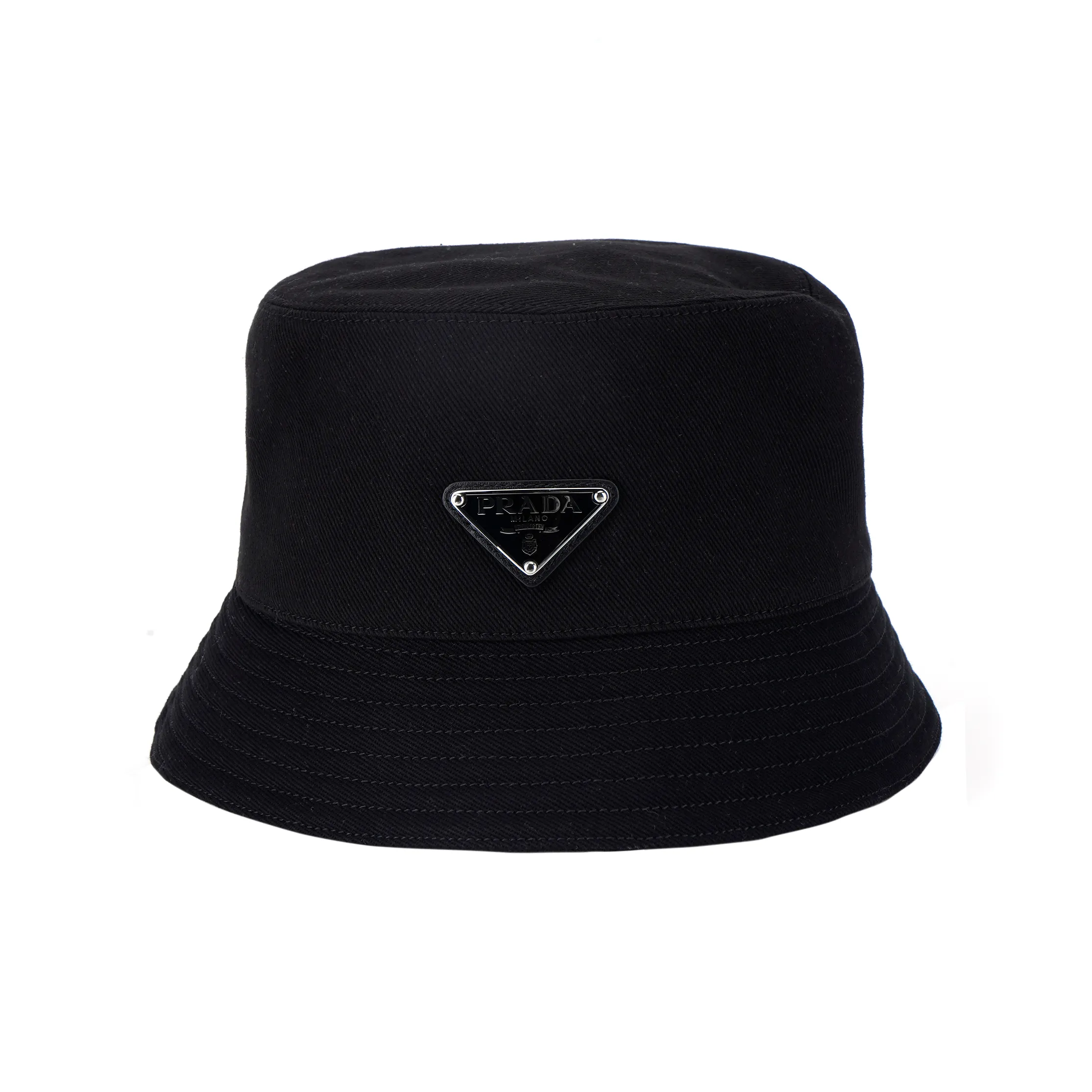 PRADA Triangle-logo Shearling Bucket Hat