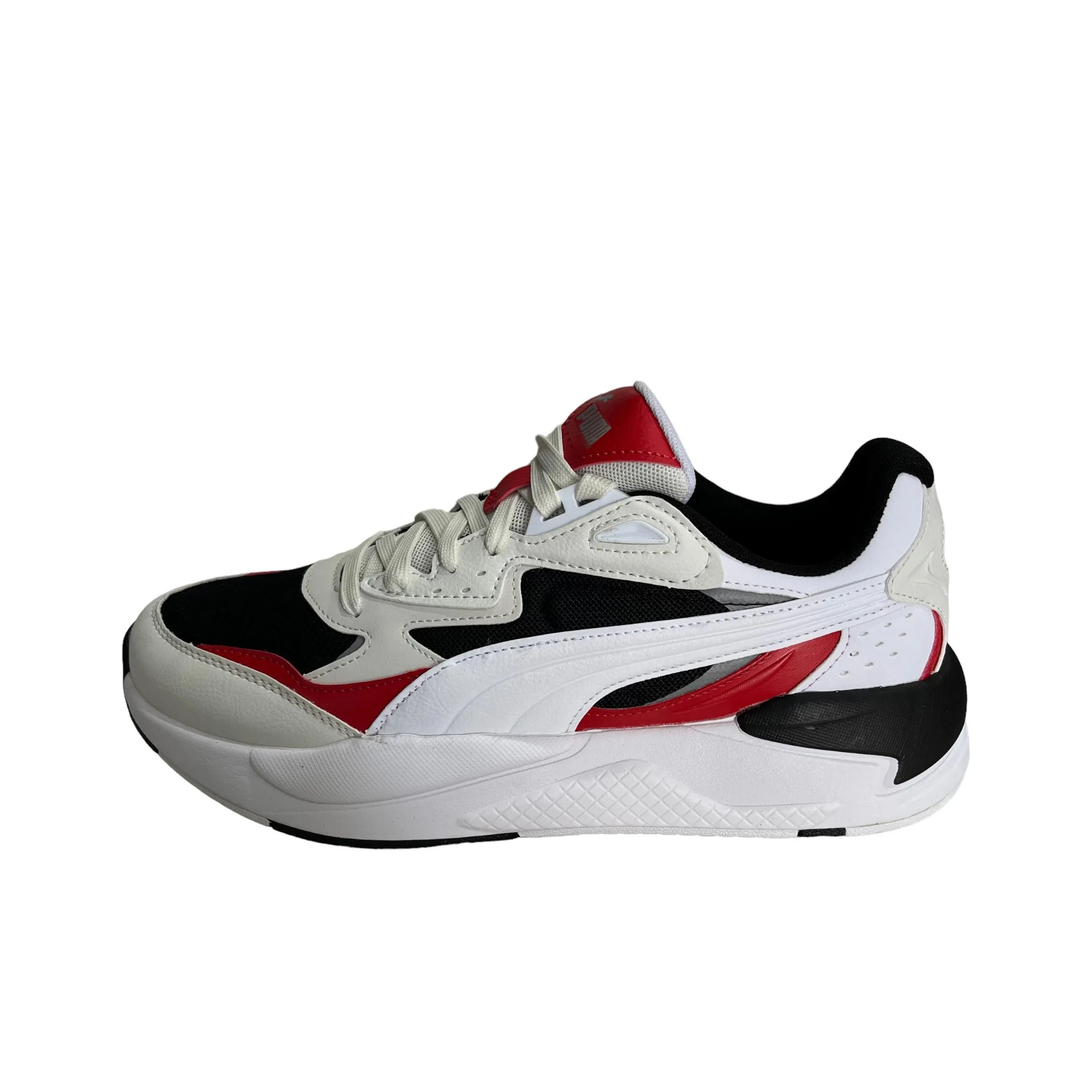 PUMA X-Ray 2 Cushioned Slip-Resistant Low-Top Casual Shoes Unisex Black White Red