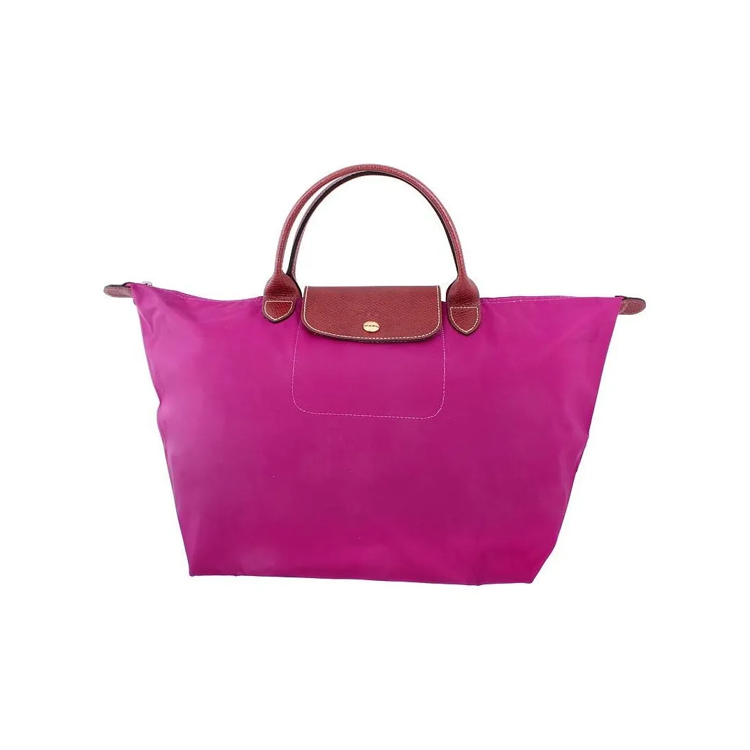 LONGCHAMP Le Pliage Нейлоновая сумка средний размер женский фуксия