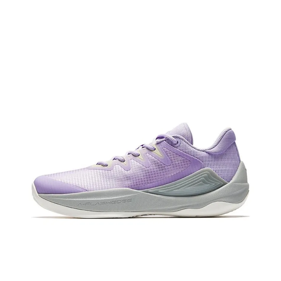 Anta Slip Resistant Breathable Height Increasing Low Top Basketball Shoes Men's Purple