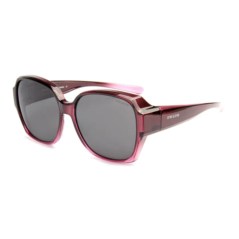 One One TR Memorial Plastic Irregular Shape Солнцезащитные очки Женские Светло-фиолетовый