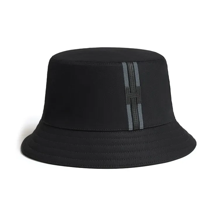 HERMES Cashmere Bucket Hats Men's Black