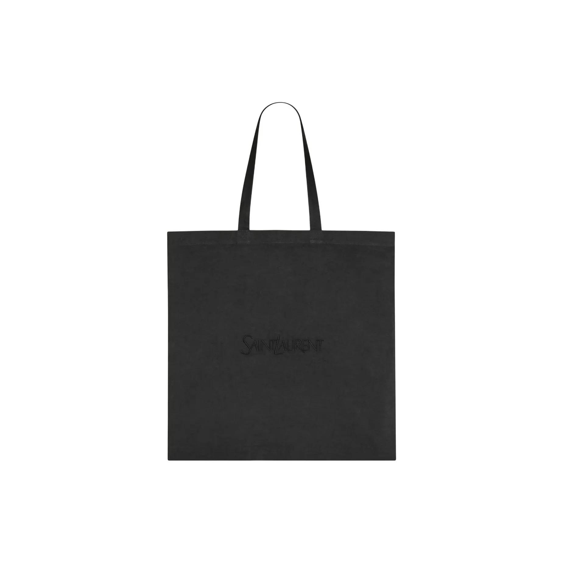 SAINT LAURENT Хлопок Тоут Сумка Сумка для покупок Сумка на плечо Экстра-большая Унисекс Черная