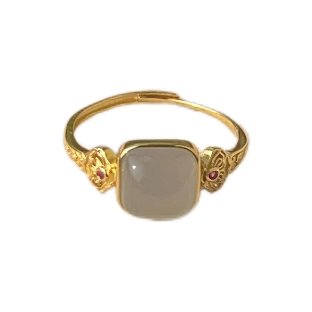 HANCUIYUAN Hetian Jade Rings Smoky Purple Women's