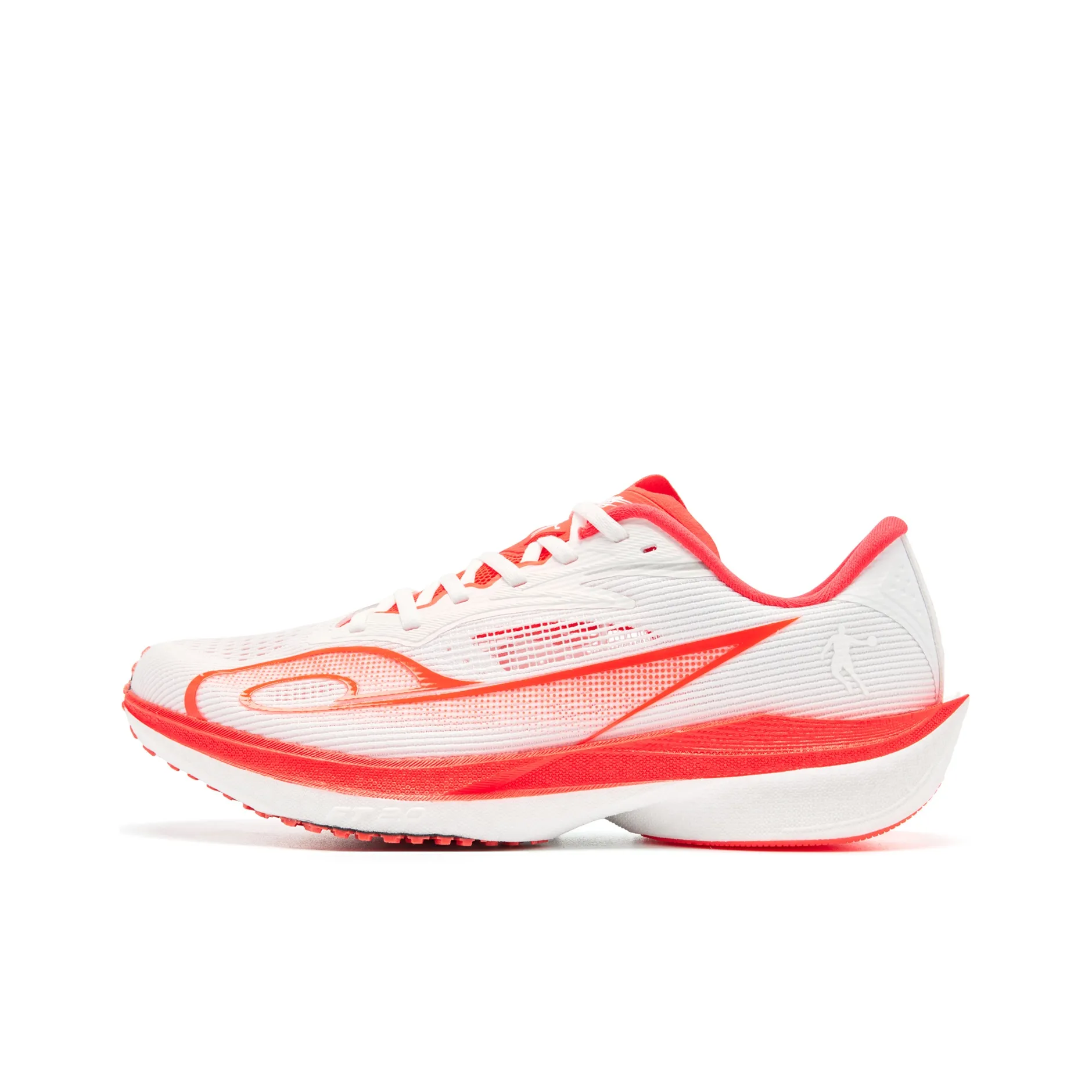 QIAODAN Feiteng 2,0 Беговые кроссовки Низкий Топ Jordan Белый Пламя Красный Женские