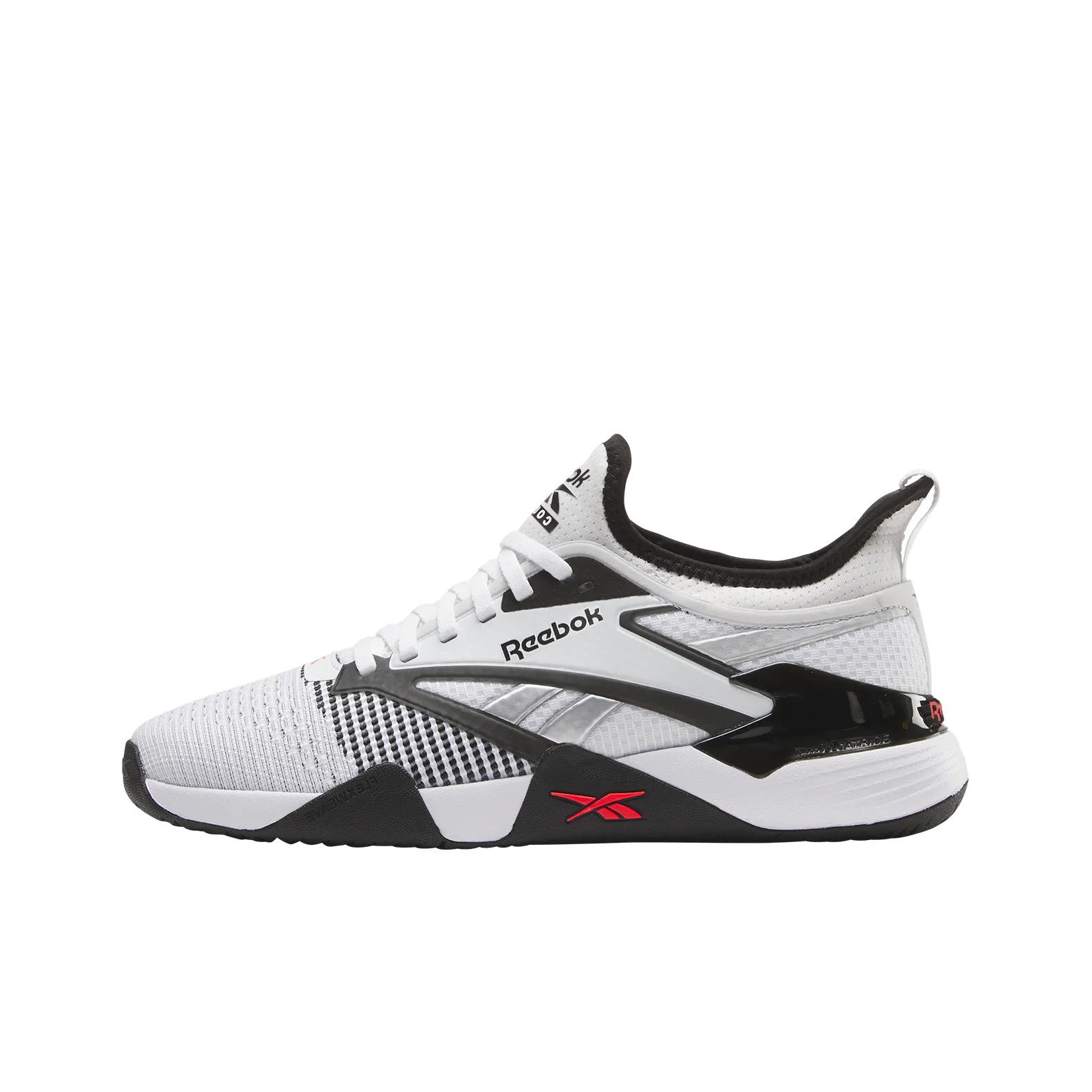 Reebok Nano Court Black White Energy Red