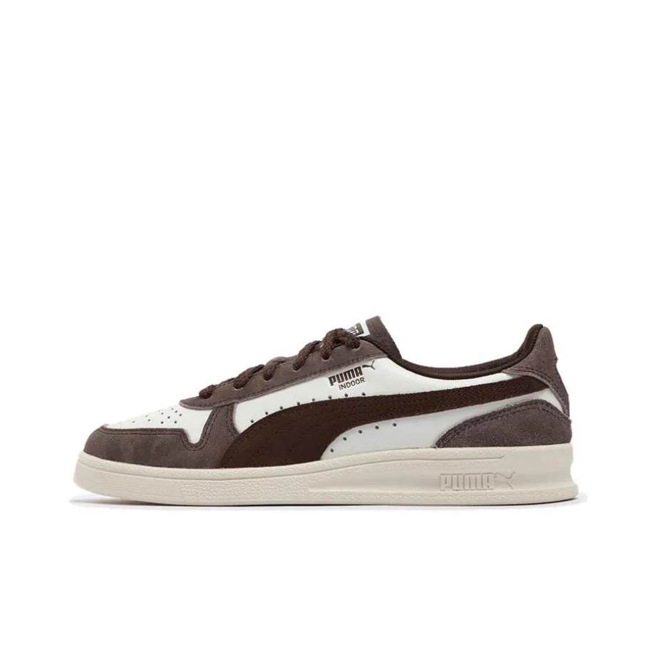 PUMA Low Top Skateboard Shoes Unisex White Brown