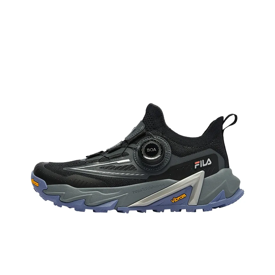 FILA KIDS BOA Змея Леопард Обувь Противоскользящая Устойчивая к истиранию Низкий Топ Детские кроссовки для тренировок