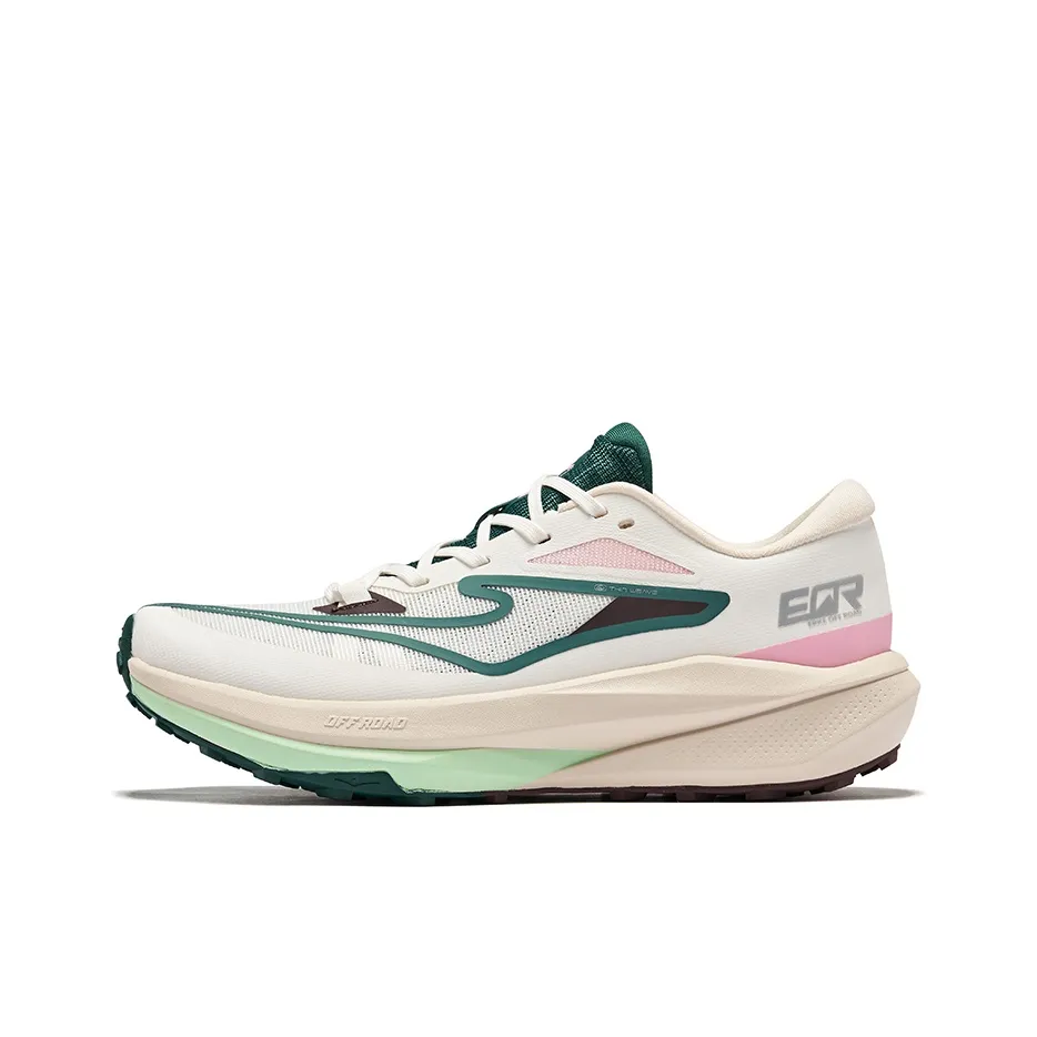 Erke Slip-Resistant и Abrasion-Resistant Покрытие Низкие Кроссовки для Беговых Пути Женские Белые Зеленые