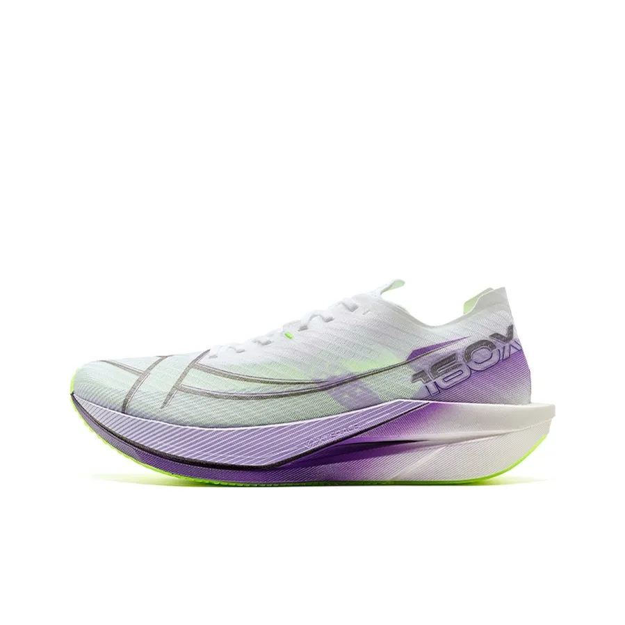 XTEP 160X 6.0 Wear Resistant Lightweight Rebound Low Top Carbon Plate Marathon Running Shoes Men's Purple