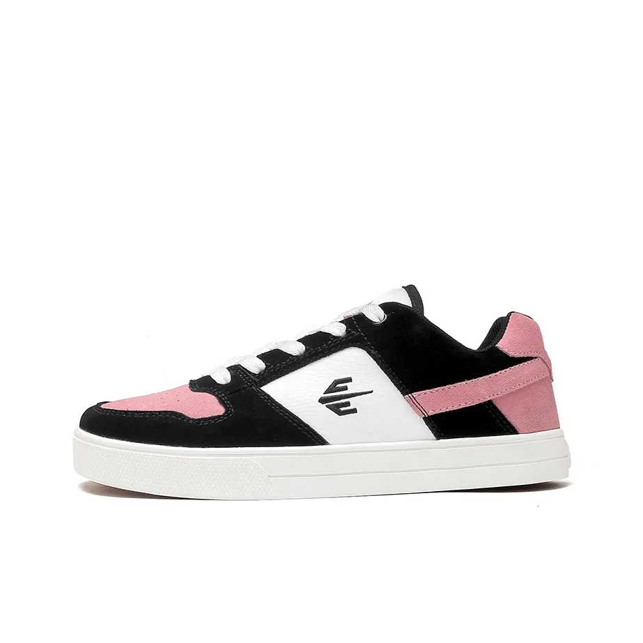 Sharp Crowds Покрытие Slip-Resistant и Abrasion-Resistant Низкие Кроссовки для Скейтбординга Unisex Черные Розовые