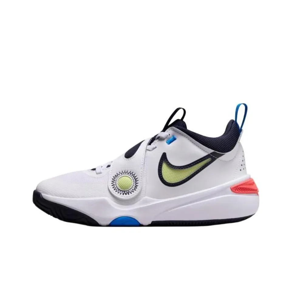 Nike Team Hustle D 11 Амортизация устойчивый к истиранию дышащий низкий верх детские баскетбольные кроссовки белый