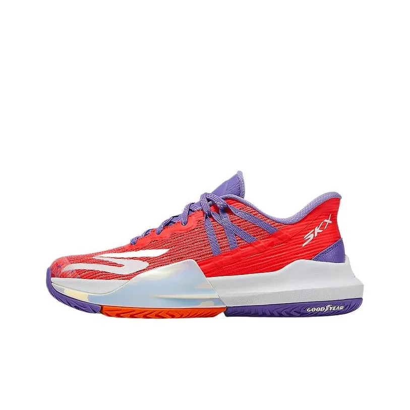 Skechers Устойчивые к истиранию Низкие Кроссовки для тренировок Женские Красные