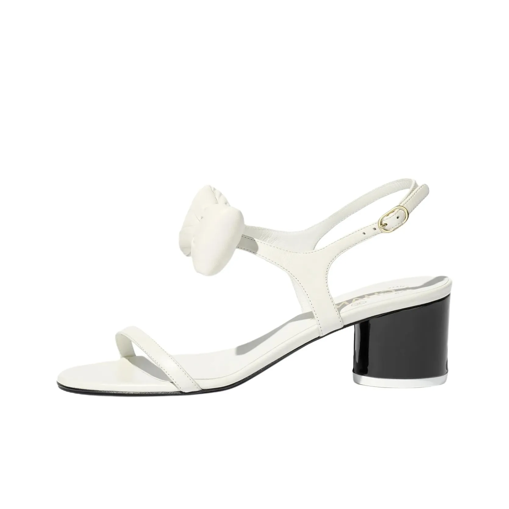 CHANEL 25P One Strap Sandals 5.5cm Women's White
