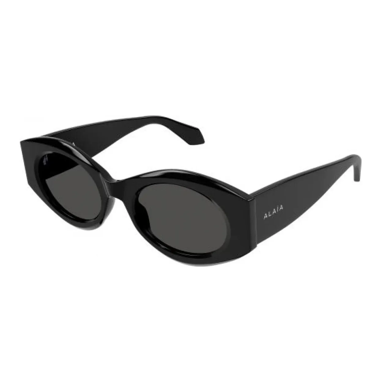 Alaia Acetate Enamel Oval Sunglasses Women's Black