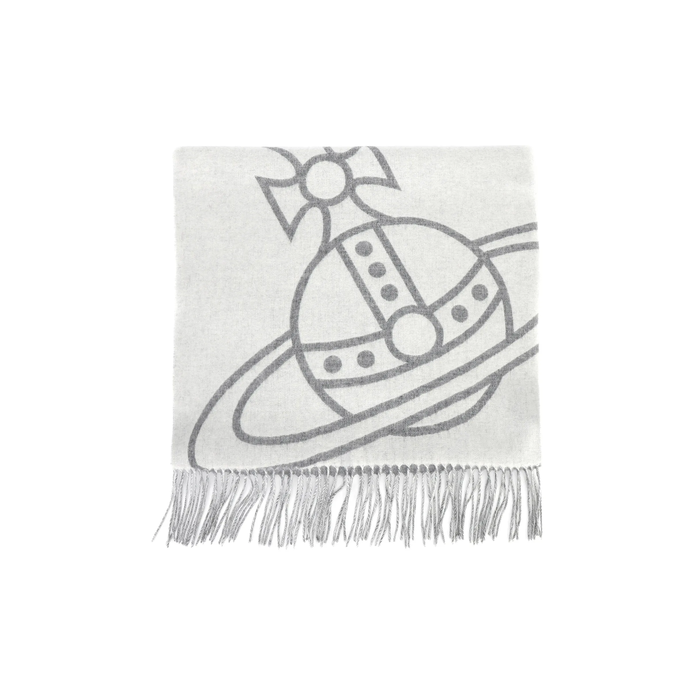 Vivienne Westwood Knit Scarves Women's Gray White