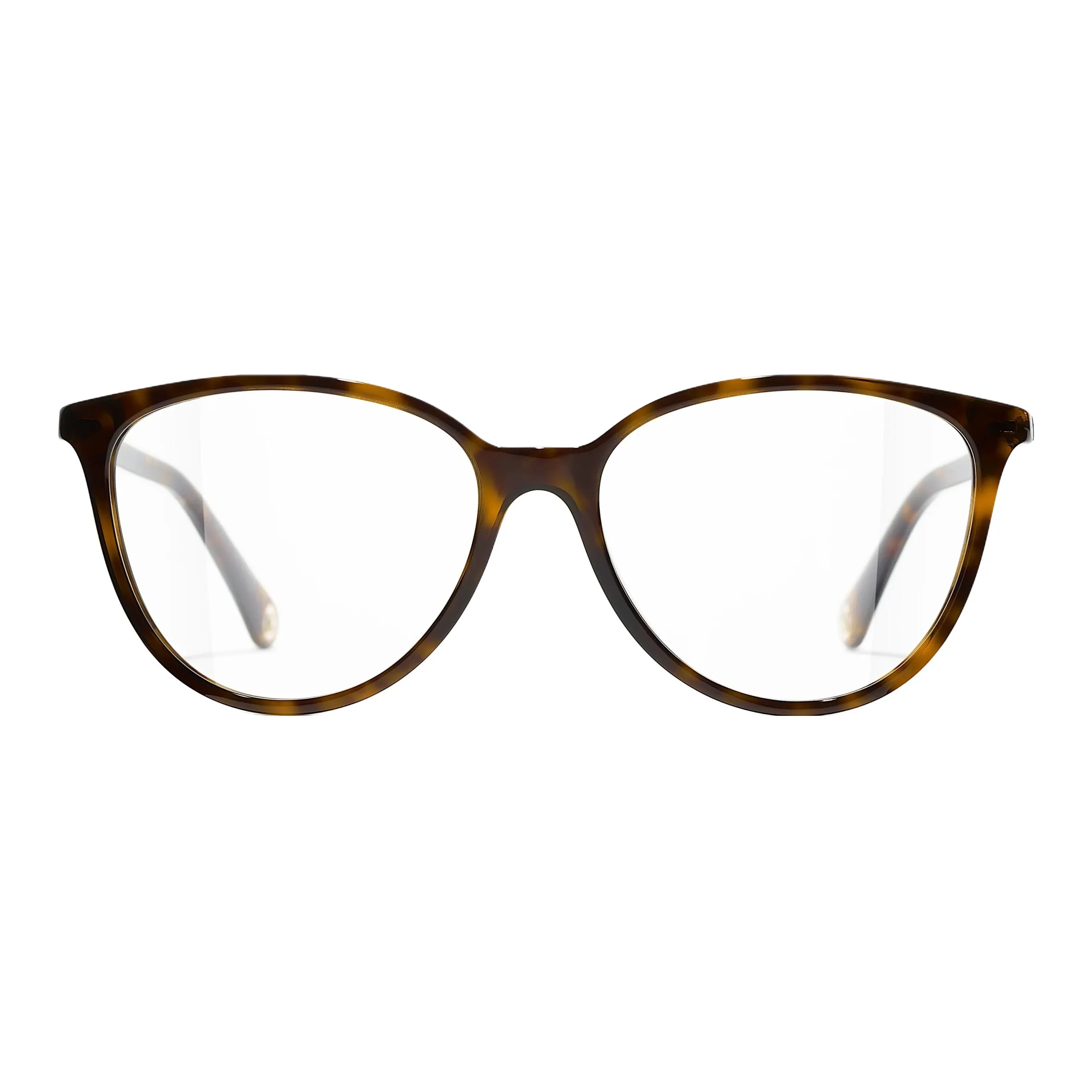 CHANEL Ацетат Бабочка Оправы для очков Унисекс Черепаховый