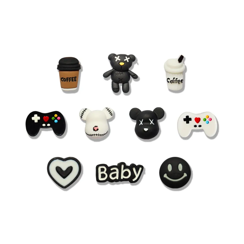 YOUWEI Смола Милый Креативный Мультяшный Дизайн DIY Шарм для Обуви 10 шт Наборы Одежды Унисекс