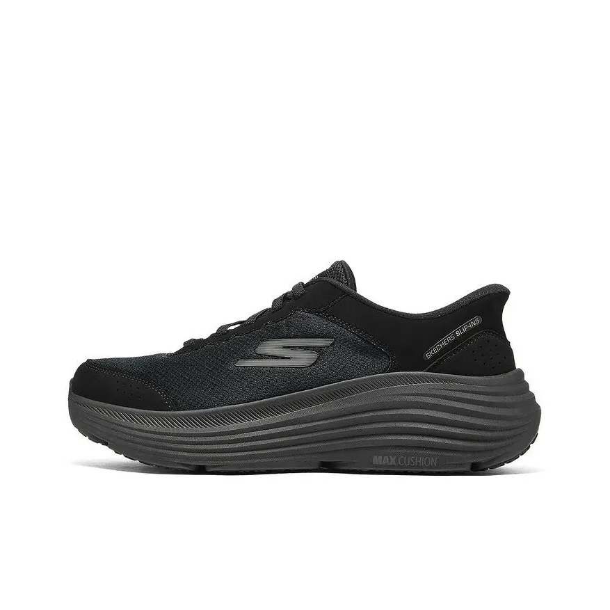 Skechers MEN'S GO Breathable And Resilient Low Top Running Shoes Men's Black