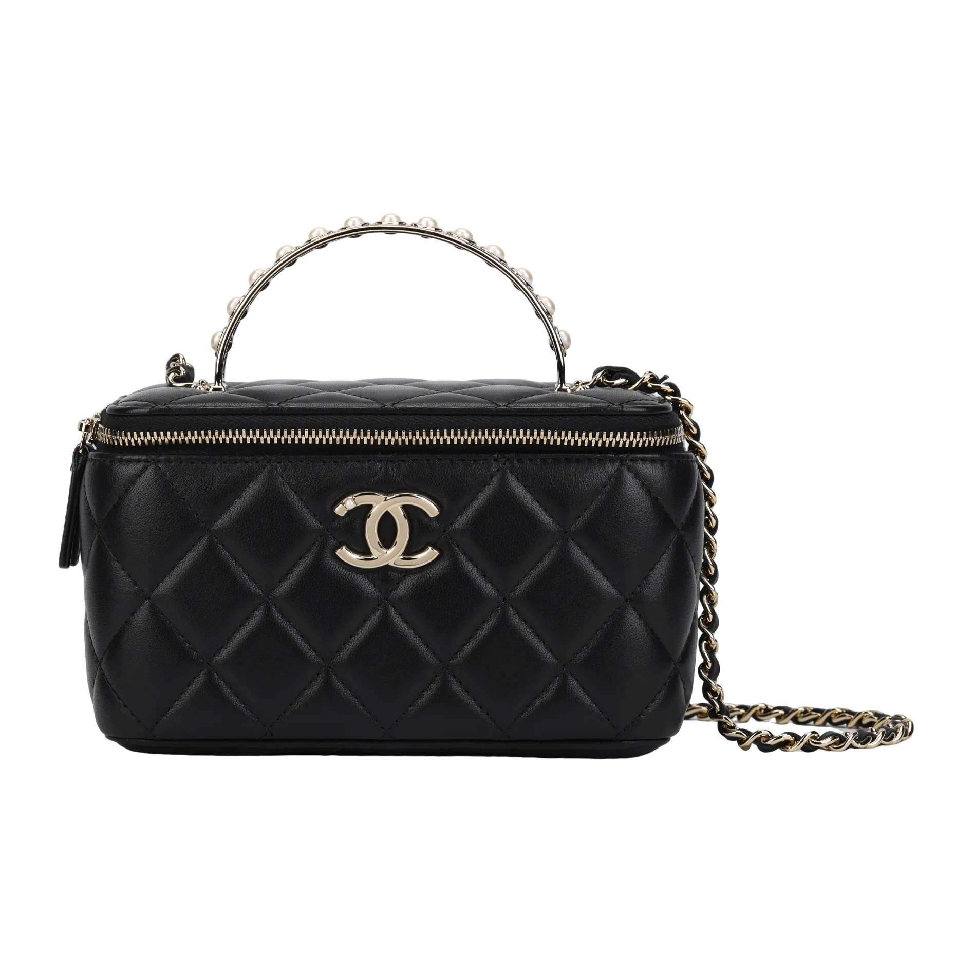 CHANEL Sheepskin Shoulder Bag, Crossbody Bag, Handbag Women's Black