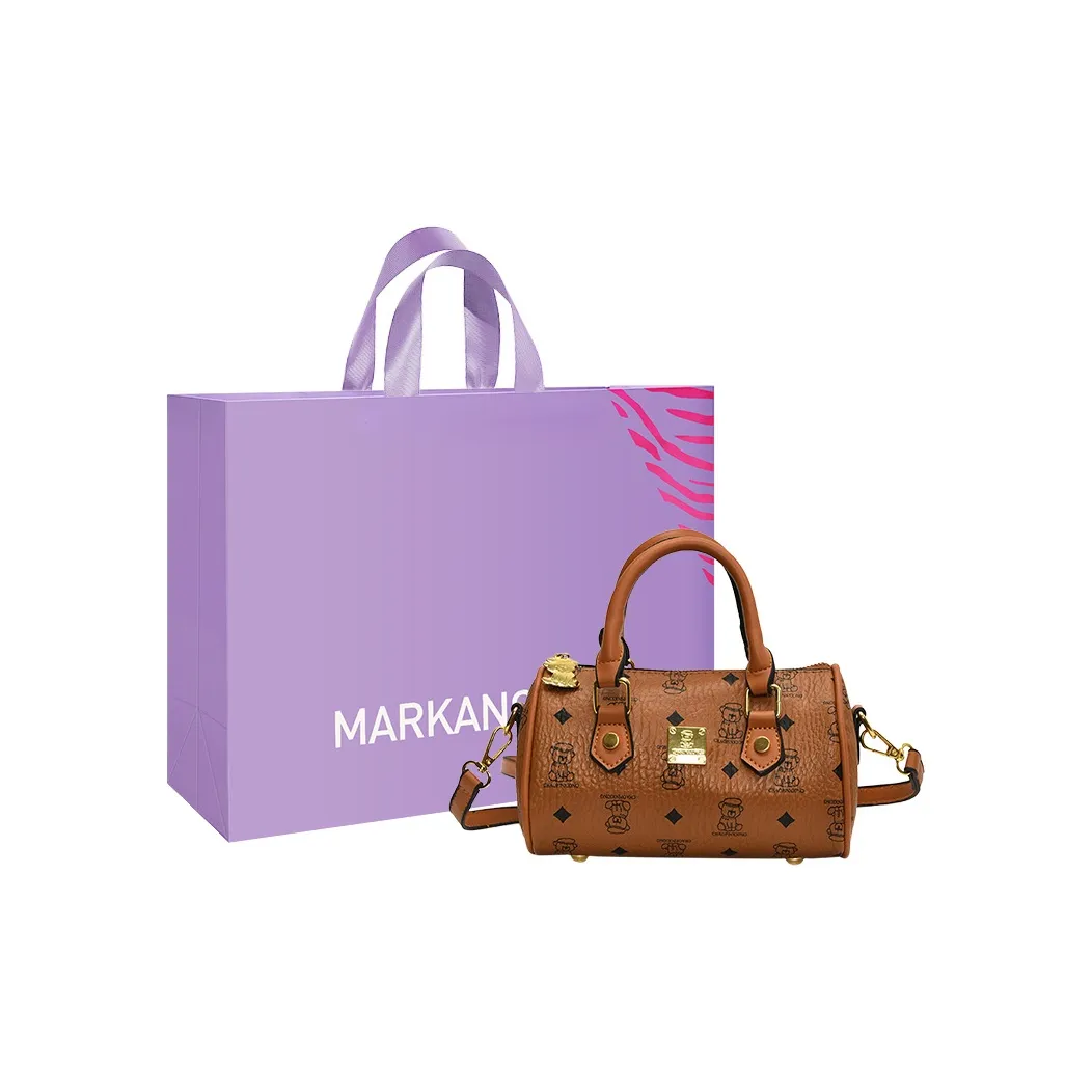 MARKANGARO Синтетическая кожа Бостон Сумка Стандартная Женская Коричневый Розовый Белый Черный