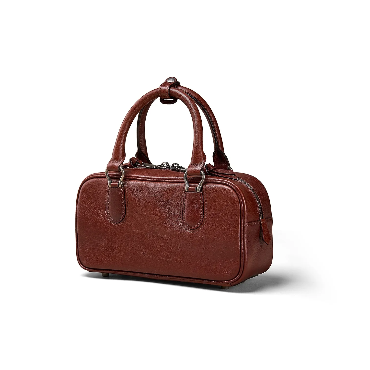 KAISER Кристальная Растительная Дубленая Коровья Кожа Сумка Стандартная Женская Красно-коричневая Черная