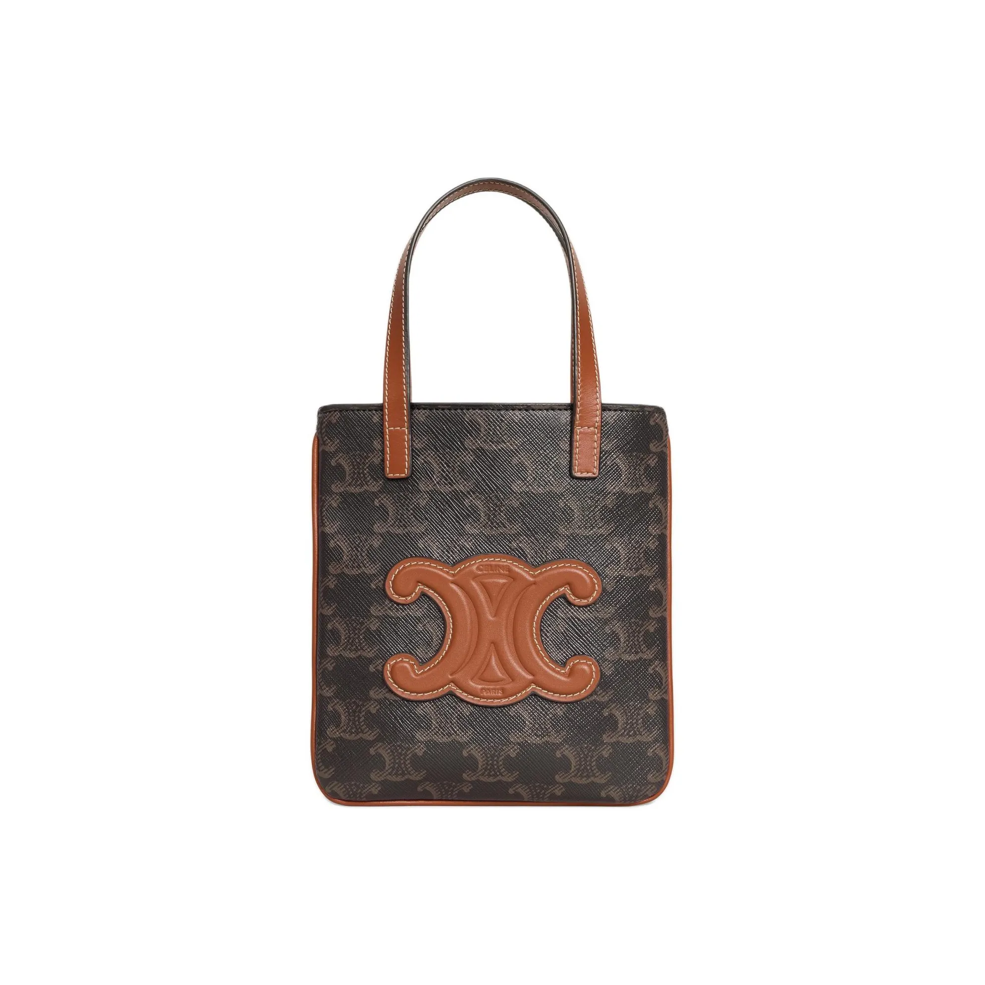 CELINE TRIOMPHE Canvas Shoulder Bag, Crossbody Bag, Handbag Micro Women's Tawny