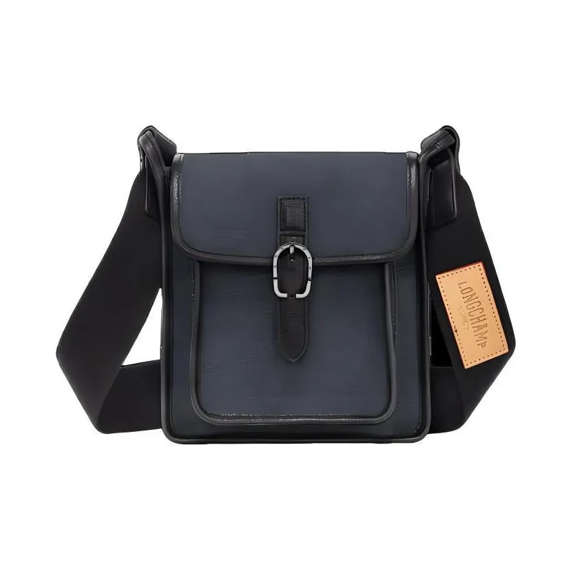 LONGCHAMP Le Foulonné Джинсовый хлопок Холст Сумка через плечо Сумка на плечо Женская Морской синий