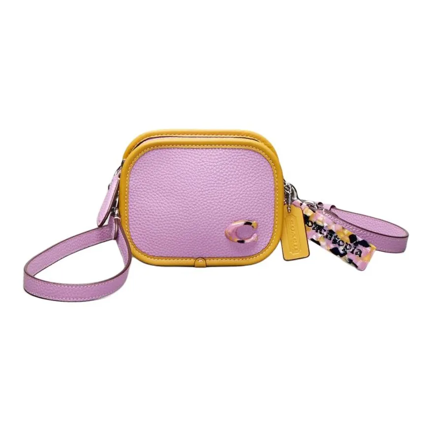 Coachtopia Сумка через плечо из синтетической кожи мини унисекс фиолетовая