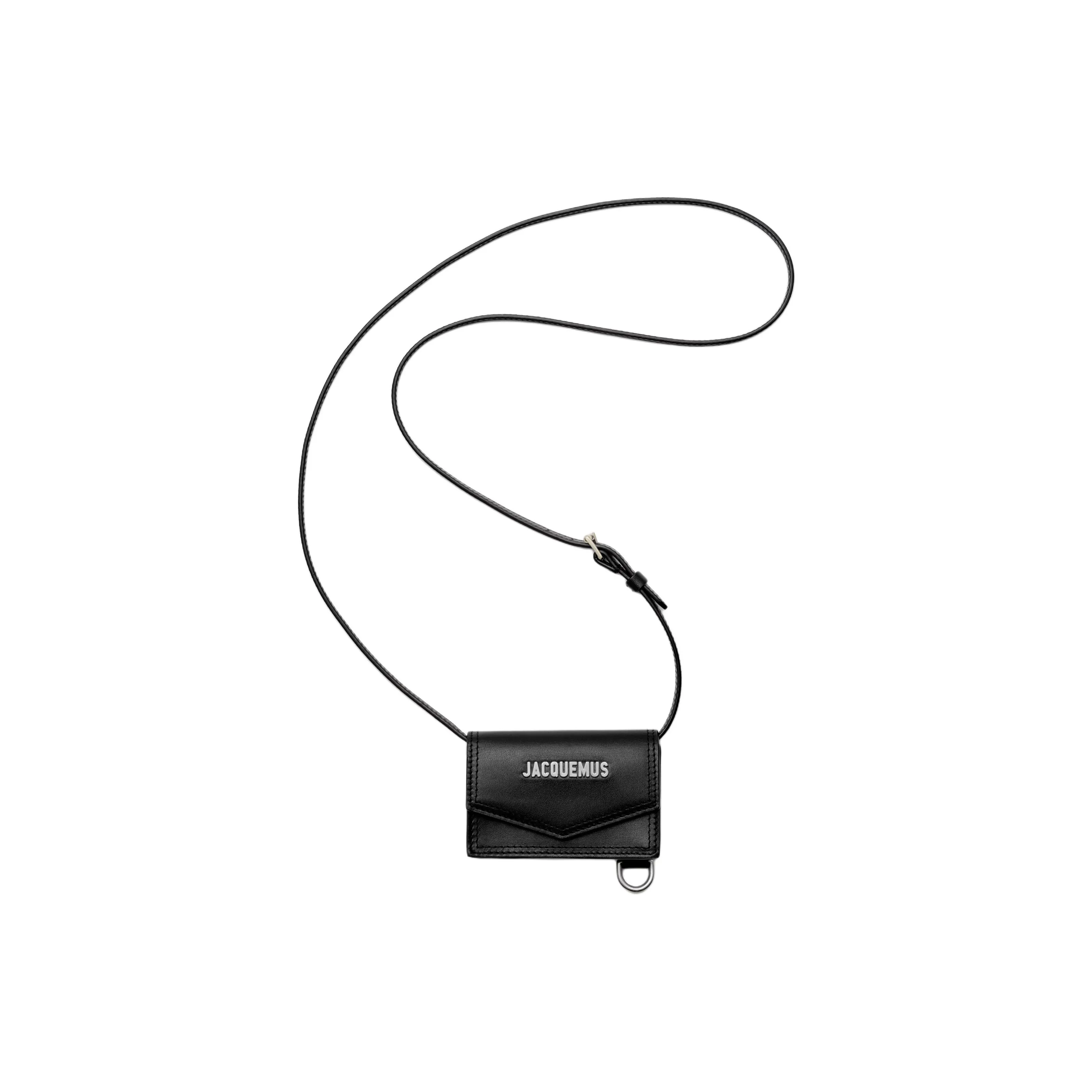 Jacquemus Cow Leather Shoulder Bag, Crossbody Bag, Wallet Women's Black