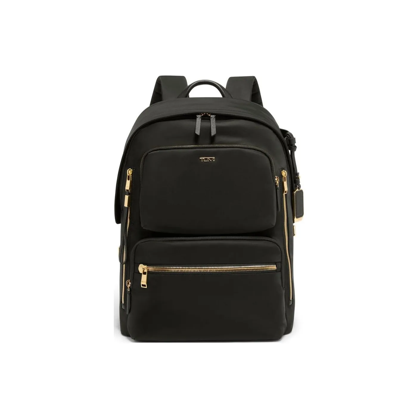 TUMI Voyageur Nylon Backpack Women's Black Gold Zipper