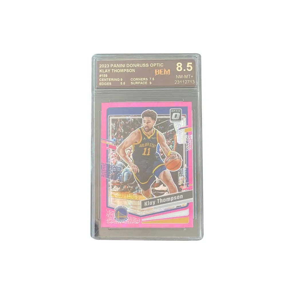 PANINI 2023-24 Optic Durex OP Warriors Klay Thompson Pink Hyper Fold BEM 8.5 Points Graded Cards 1 Pc