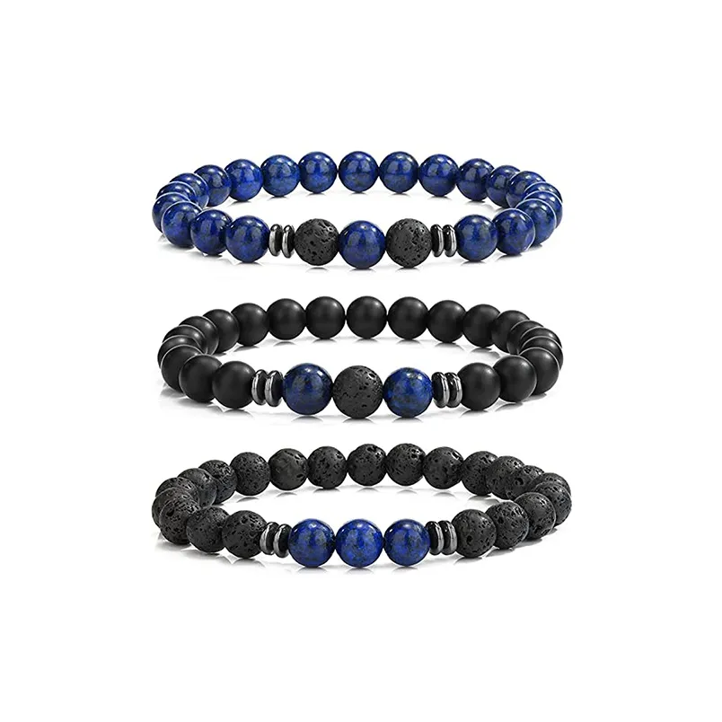 BYG Artificial Gemstone Volcanic Stone Matte Stone Bracelets Unisex