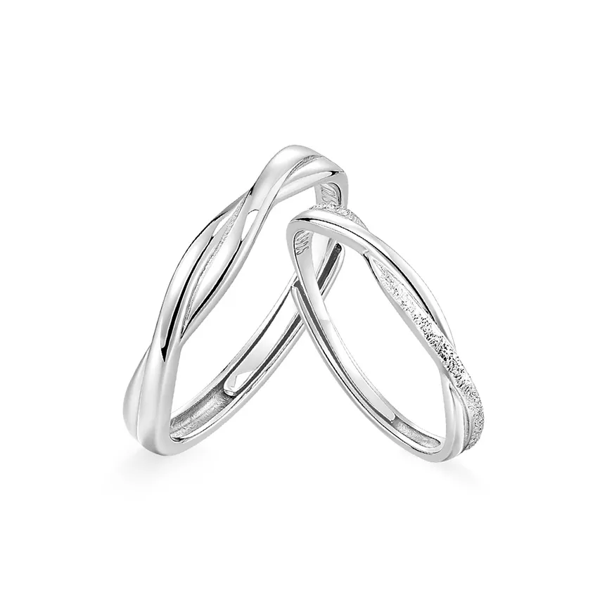 VEODO 999 Rings Unisex Silver Girlfriend