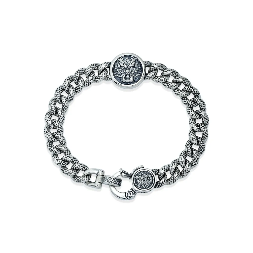 LUCKYMOJO 925 Sterling Silver Bracelets Men's